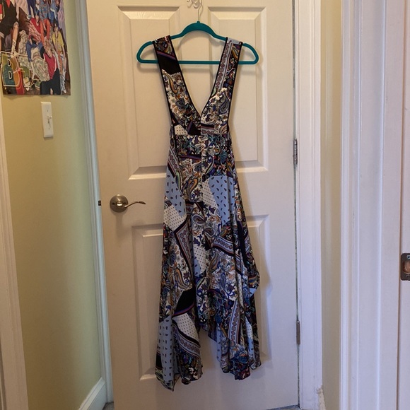 NWT Nordstrom Topshop Boho Patchwork Halter Dress - Picture 3 of 7